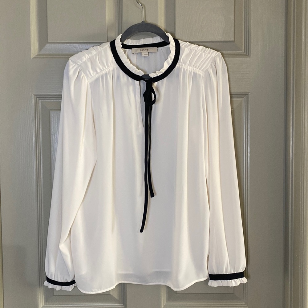Semi sheer Loft blouse